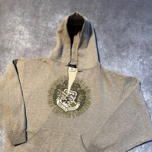 Rare Grail Vintage Billabong Mens Hoodie Gray Crest Logo Pullover‎ Size Large
